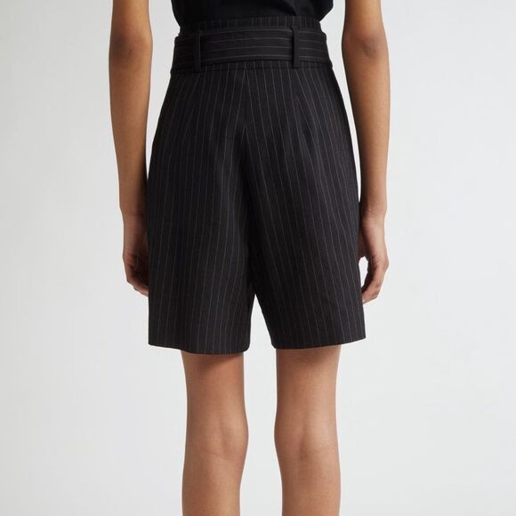 NWT Akris Punto Fiorellina belted techno‎ crepe Bermuda shorts Size 4 - Picture 2 of 8